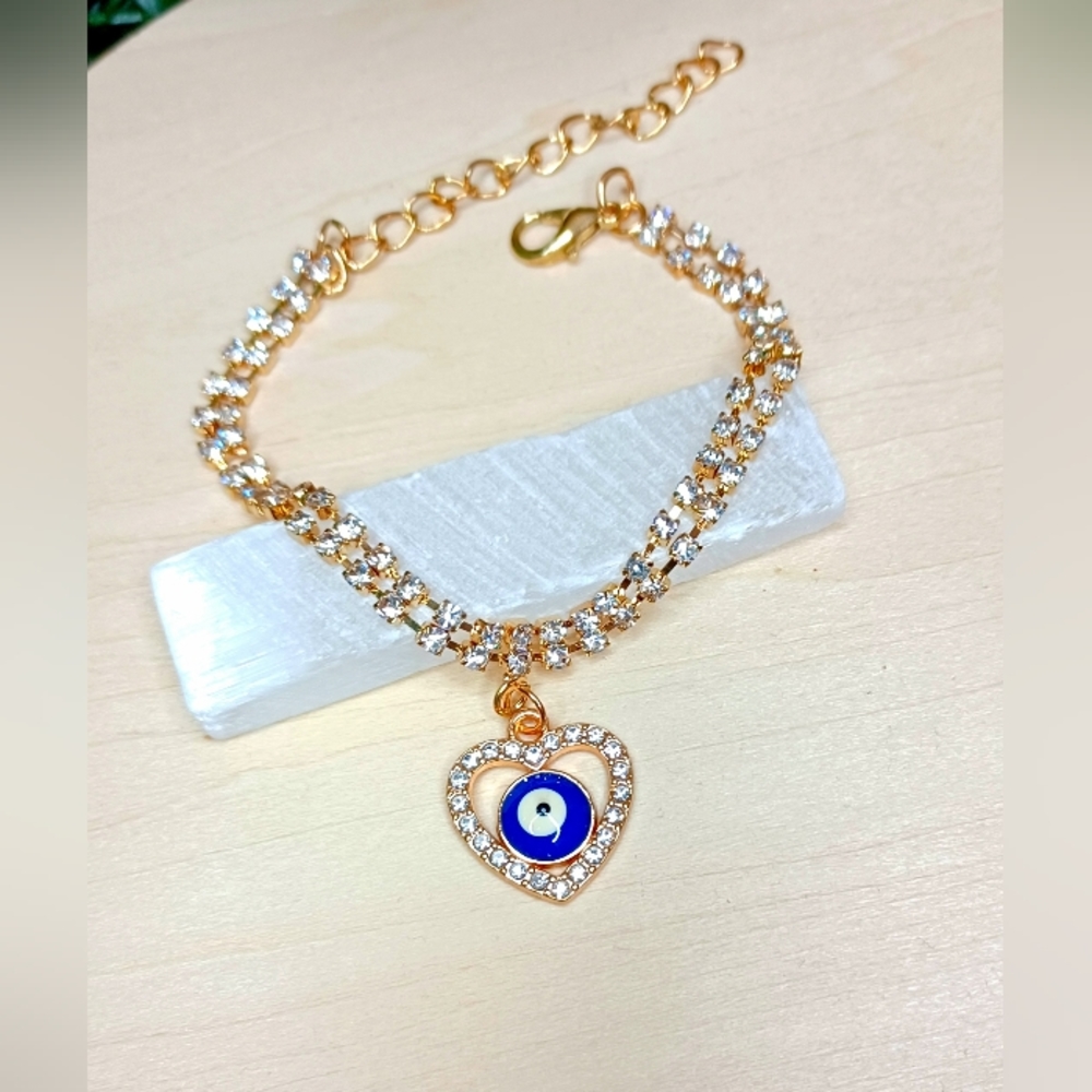 Beautiful Golden See No Evil Eye Bracelet
